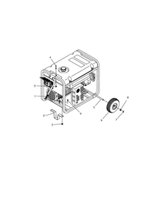 Wheel Kit Diagram and Parts List for 030238  Briggs and Stratton Generator